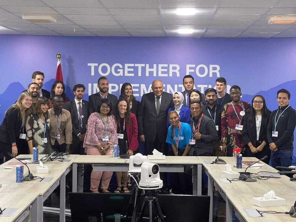 COP27 President after dialogue session with young and dedicated climate activists from YOUNGO to listen to their thoughts on negotiations and possible outcomes of the conference.