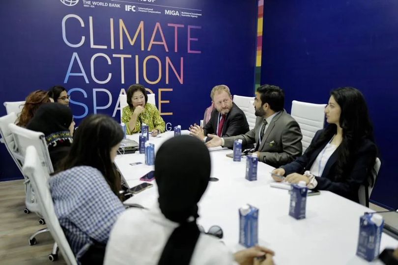 GYCN Climate Ambassadors in a meeting with the World Bank Group's senior management at the sideline of COP27, Sherm El-Sheikh